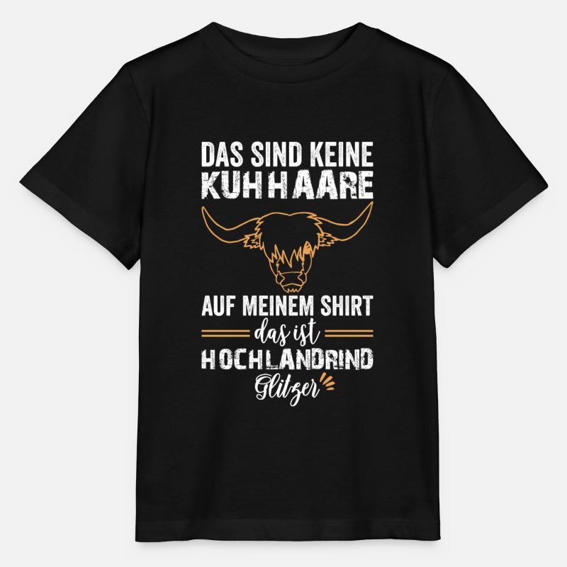 Schottisches Hochlandrind Rind Kuh Spruch Geschenk - Stanley/Stella Kinder T-Shirt MINI CREATOR  - Schwarz