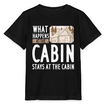 Cabane de montagne refuge chalet cabane en bois - T-shirt bio MINI CREATOR Stanley/Stella Enfant - noir - Devant - Mikhail (115cm)