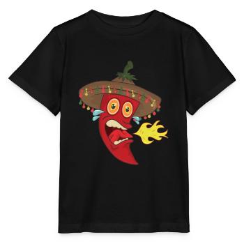 Chilli cook chef - Stanley/Stella MINI CREATOR Kids’ T-Shirt - black - Front - Mikhail (115cm)