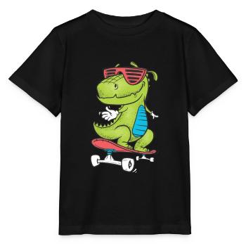 Dinosaurier - Stanley/Stella Kinder T-Shirt MINI CREATOR  - Schwarz - Vorne - Mikhail (115cm)