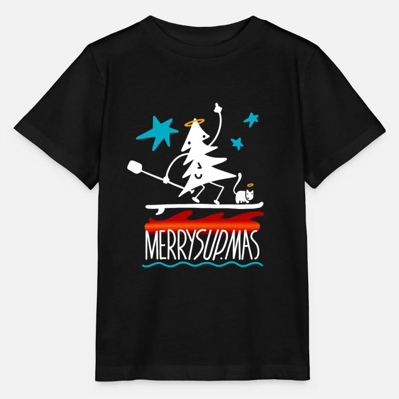 Christmas SUP stand up paddle paddle board - Stanley/Stella MINI CREATOR Kids’ T-Shirt - black