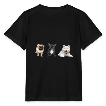 Pug puppy - Stanley/Stella MINI CREATOR Kids’ T-Shirt - black - Front - Mikhail (115cm)