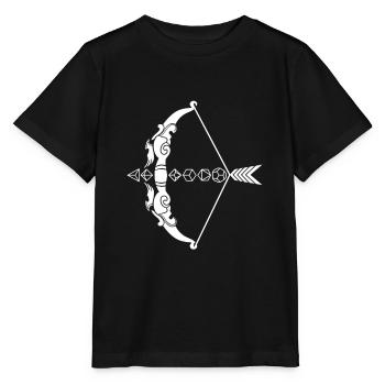Tabeletop D20 Dice Bow And Arrow Roleplay Gift - Stanley/Stella Kinder T-Shirt MINI CREATOR  - Schwarz - Vorne - Mikhail (115cm)