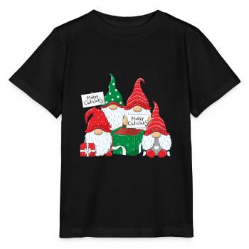 Joyeux Noël Santa Claus chapeaux nains XMas Wichtel - T-shirt bio MINI CREATOR Stanley/Stella Enfant - noir - Devant - Mikhail (115cm)