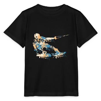 Splash de wakeboard - T-shirt bio MINI CREATOR Stanley/Stella Enfant - noir - Devant - Mikhail (115cm)