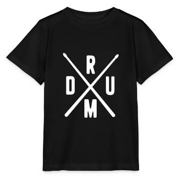Drums drummer drum - Stanley/Stella MINI CREATOR Kids’ T-Shirt - black - Front - Mikhail (115cm)