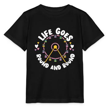 Ferris wheel life fun fair gift - Stanley/Stella MINI CREATOR Kids’ T-Shirt - black - Front - Mikhail (115cm)