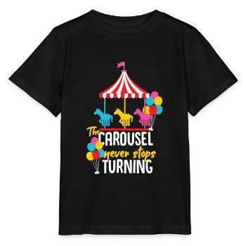 Carousel fair gift idea - Stanley/Stella MINI CREATOR Kids’ T-Shirt - black - Front - Mikhail (115cm)