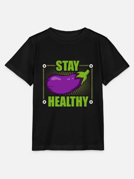 Aubergine - Stanley/Stella Kinder T-Shirt MINI CREATOR  - Schwarz