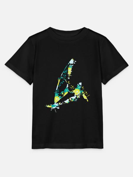 Wind Surfen Splash - Stanley/Stella Kinder T-Shirt MINI CREATOR - Schwarz