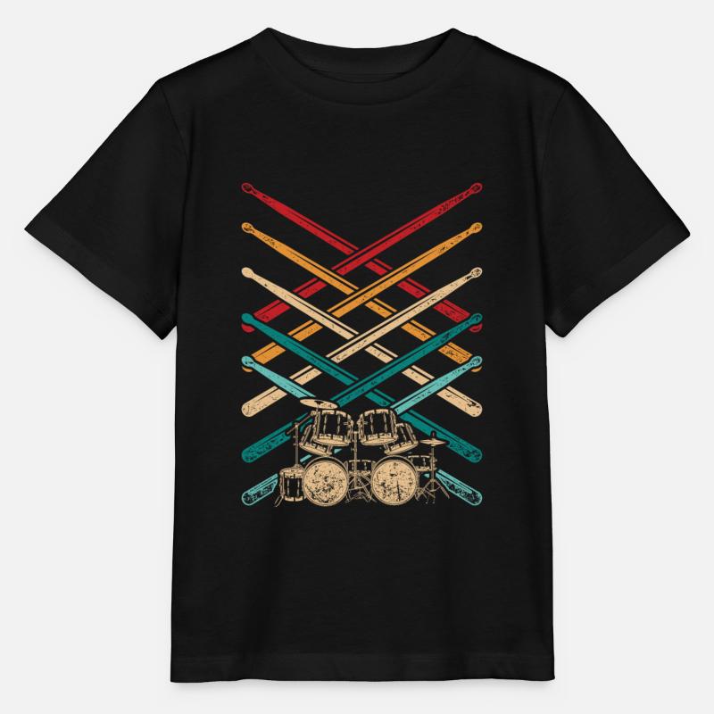 Batteur de batterie - T-shirt bio MINI CREATOR Stanley/Stella Enfant - noir