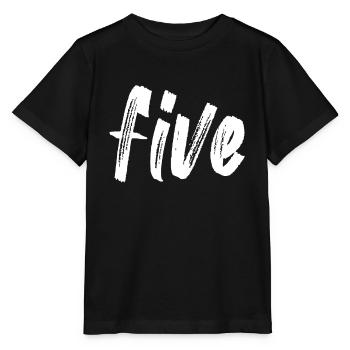 5th birthday boy girl kids 5 years gift - Stanley/Stella MINI CREATOR Kids’ T-Shirt - black - Front - Mikhail (115cm)