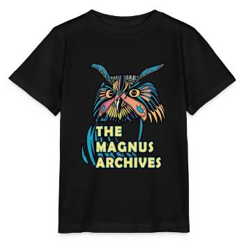 The Magnus Archives Owl Design - Stanley/Stella MINI CREATOR Kids’ T-Shirt - black - Front - Mikhail (115cm)