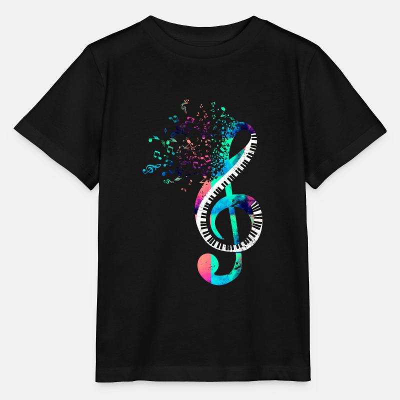 Mélodie de piano - T-shirt bio MINI CREATOR Stanley/Stella Enfant - noir