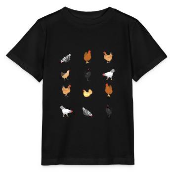 Chickens Chicken Lovers Farm Chicken Coop - Stanley/Stella MINI CREATOR Kids’ T-Shirt - black - Front - Mikhail (115cm)