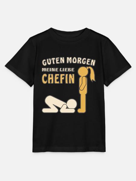 GUTEN MORGEN MEINE LIEBE CHEFIN - Stanley/Stella Kinder T-Shirt MINI CREATOR  - Schwarz