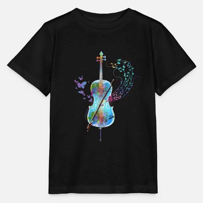 Orchestre violoncelle violoncelle - T-shirt bio MINI CREATOR Stanley/Stella Enfant - noir