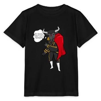 Stier gegen Stierkampf, torero tierschutz geschenk - Stanley/Stella Kinder T-Shirt MINI CREATOR  - Schwarz - Vorne - Mikhail (115cm)