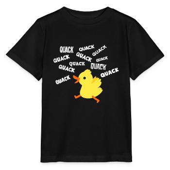 Ente Quak Quak Quak - Stanley/Stella Kinder T-Shirt MINI CREATOR  - Schwarz - Vorne - Mikhail (115cm)