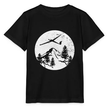 Segelflugzeug - Stanley/Stella Kinder T-Shirt MINI CREATOR  - Schwarz - Vorne - Mikhail (115cm)