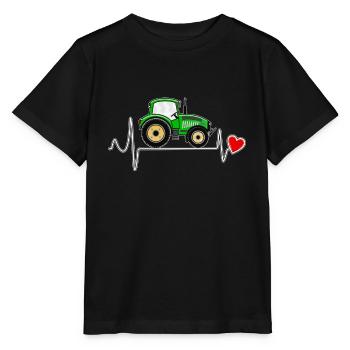 HEARTBEAT TRACTOR - Stanley/Stella MINI CREATOR Kids’ T-Shirt - black - Front - Mikhail (115cm)