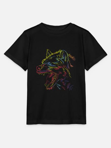 Gribouillis hyène - T-shirt bio MINI CREATOR Stanley/Stella Enfant - noir