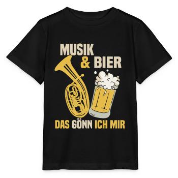 Vêtements de cor ténor pour musiciens - T-shirt bio MINI CREATOR Stanley/Stella Enfant - noir - Devant - Mikhail (115cm)