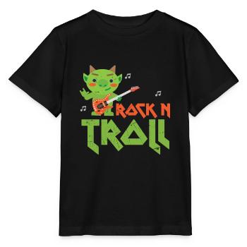 Rock N Troll Rock'N'Roll Troll - T-shirt bio MINI CREATOR Stanley/Stella Enfant - noir - Devant - Mikhail (115cm)