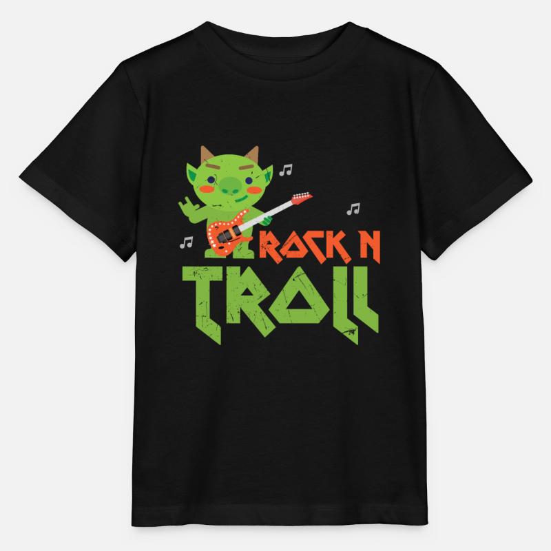 Rock N Troll Rock'N'Roll Troll - T-shirt bio MINI CREATOR Stanley/Stella Enfant - noir