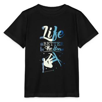 Skifahren Freestyle - Stanley/Stella Kinder T-Shirt MINI CREATOR  - Schwarz - Vorne - Mikhail (115cm)