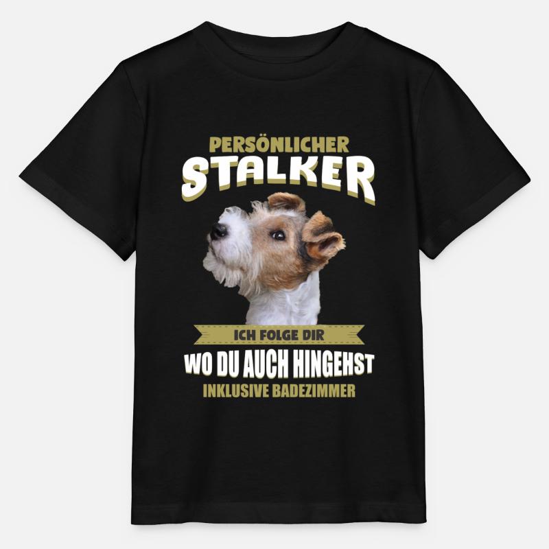 Foxterrier Tshirt - Foxterrier Shirt - Stanley/Stella Kinder T-Shirt MINI CREATOR  - Schwarz