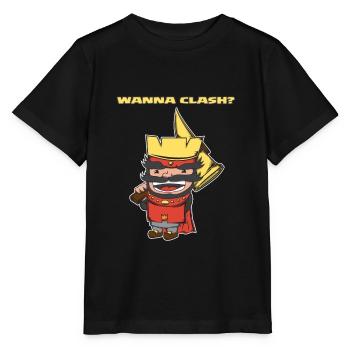 Wanna Clash Arena Royale Clans König - Stanley/Stella Kinder T-Shirt MINI CREATOR  - Schwarz - Vorne - Mikhail (115cm)