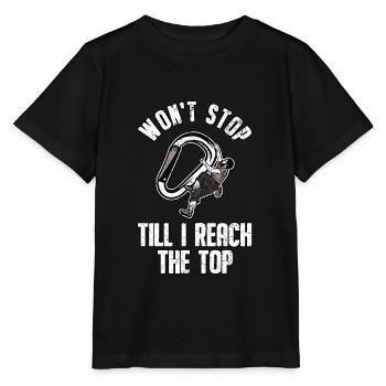 Mousqueton d'escalade cadeau alpinisme - T-shirt bio MINI CREATOR Stanley/Stella Enfant - noir - Devant - Mikhail (115cm)