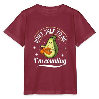 I'm Counting Knitting Mother Avocado Knit Knitter - Stanley/Stella Kinder T-Shirt MINI CREATOR  - Burgunderrot - Vorne - Kain (125cm)