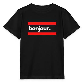 Bonjour - T-shirt bio MINI CREATOR Stanley/Stella Enfant - noir - Devant - Mikhail (115cm)