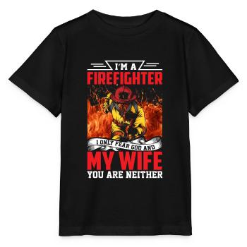 fire Department - Stanley/Stella MINI CREATOR Kids’ T-Shirt - black - Front - Mikhail (115cm)