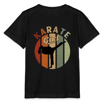 Karate Girl Judo Martial Artist Kickboxer Motive - Stanley/Stella MINI CREATOR Kids’ T-Shirt - black - Front - Mikhail (115cm)