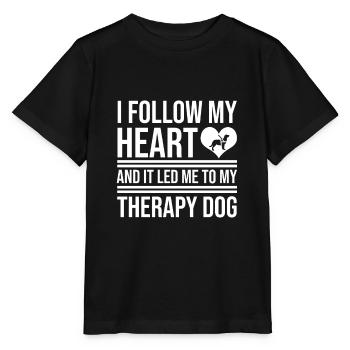 Therapy dog dog therapy - Stanley/Stella MINI CREATOR Kids’ T-Shirt - black - Front - Mikhail (115cm)