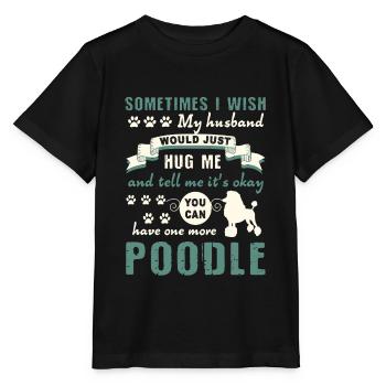 Caniche câlin mon caniche - T-shirt bio MINI CREATOR Stanley/Stella Enfant - noir - Devant - Mikhail (115cm)