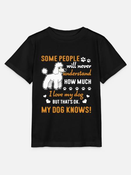 Pudel Ich liebe meinen Pudel - Stanley/Stella Kinder T-Shirt MINI CREATOR  - Schwarz