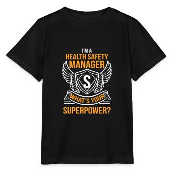 Health Safety Manager Health Safety Manager Gesche - Stanley/Stella Kinder T-Shirt MINI CREATOR  - Schwarz - Vorne - Mikhail (115cm)