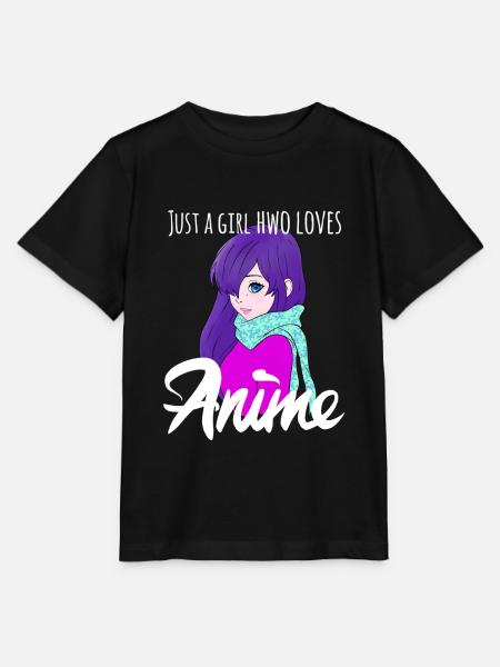 Juste une fille qui aime les cadeaux d'anime pour les adolescentes - T-shirt bio MINI CREATOR Stanley/Stella Enfant - noir