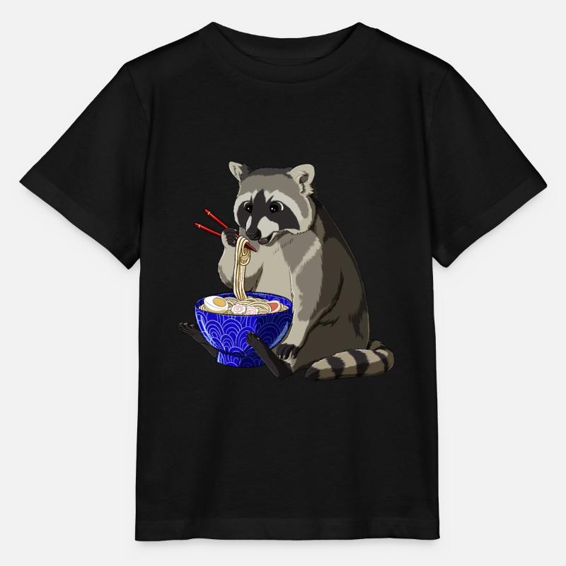 Raton laveur Ramen - T-shirt bio MINI CREATOR Stanley/Stella Enfant - noir