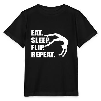 Eat Sleep Flip Repeat Gymnastics Gymnastics - Stanley/Stella MINI CREATOR Kids’ T-Shirt - black - Front - Mikhail (115cm)