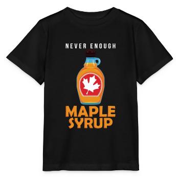 Jamais assez de sirop d'érable - T-shirt bio MINI CREATOR Stanley/Stella Enfant - noir - Devant - Mikhail (115cm)