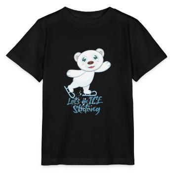 Patin à glace patins à glace ours polaire - T-shirt bio MINI CREATOR Stanley/Stella Enfant - noir - Devant - Mikhail (115cm)