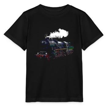 Les trains - T-shirt bio MINI CREATOR Stanley/Stella Enfant - noir - Devant - Mikhail (115cm)