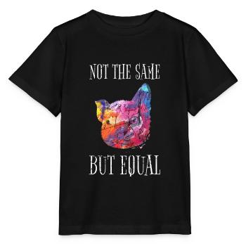 Le bien-être animal végétalien n'est pas le même mais les végétaliens égaux - T-shirt bio MINI CREATOR Stanley/Stella Enfant - noir - Devant - Mikhail (115cm)
