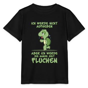 Ich Werde Nicht Aufgeben Aber Ich Werde Fluchen - Stanley/Stella Kinder T-Shirt MINI CREATOR  - Schwarz - Vorne - Mikhail (115cm)
