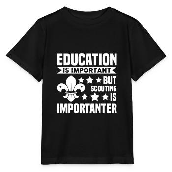 Boy Scout Education Scout Gift - Stanley/Stella MINI CREATOR Kids’ T-Shirt - black - Front - Mikhail (115cm)